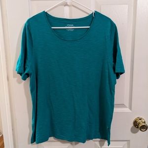 Chico's teal, ultimate tee, size 3